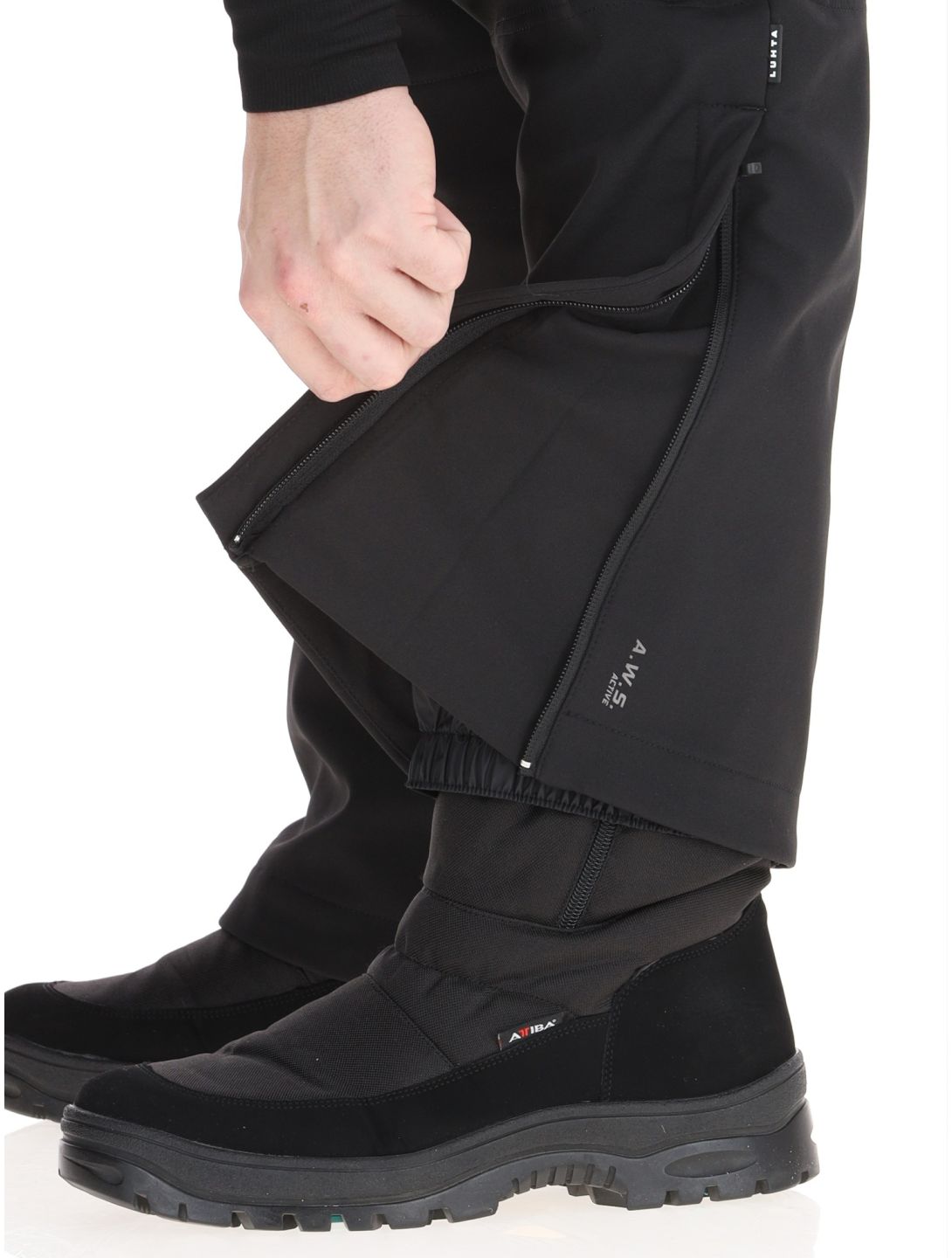 Luhta, Kuusamo softshell skibroek heren Black zwart 