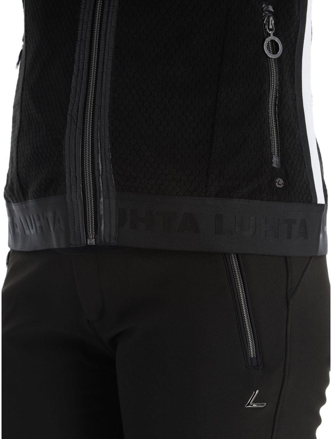 Luhta, Lainiotunturi vest dames Black grijs, zwart 