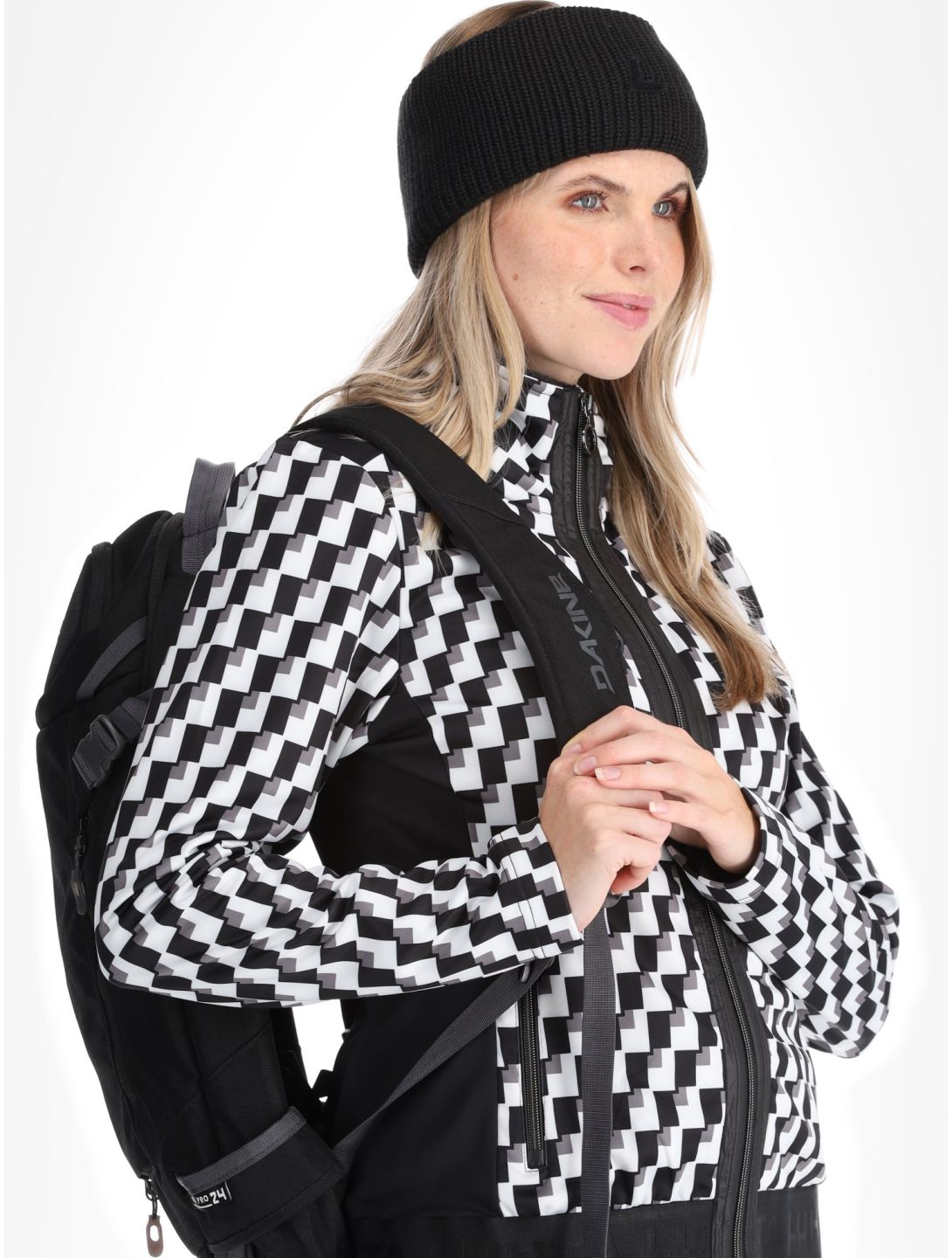 Luhta, Lompola vest dames Black / White wit, zwart 