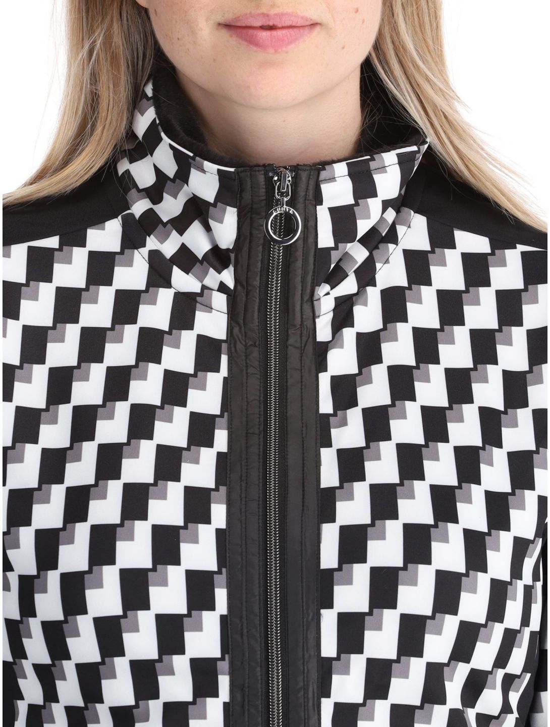 Luhta, Lompola vest dames Black / White wit, zwart 