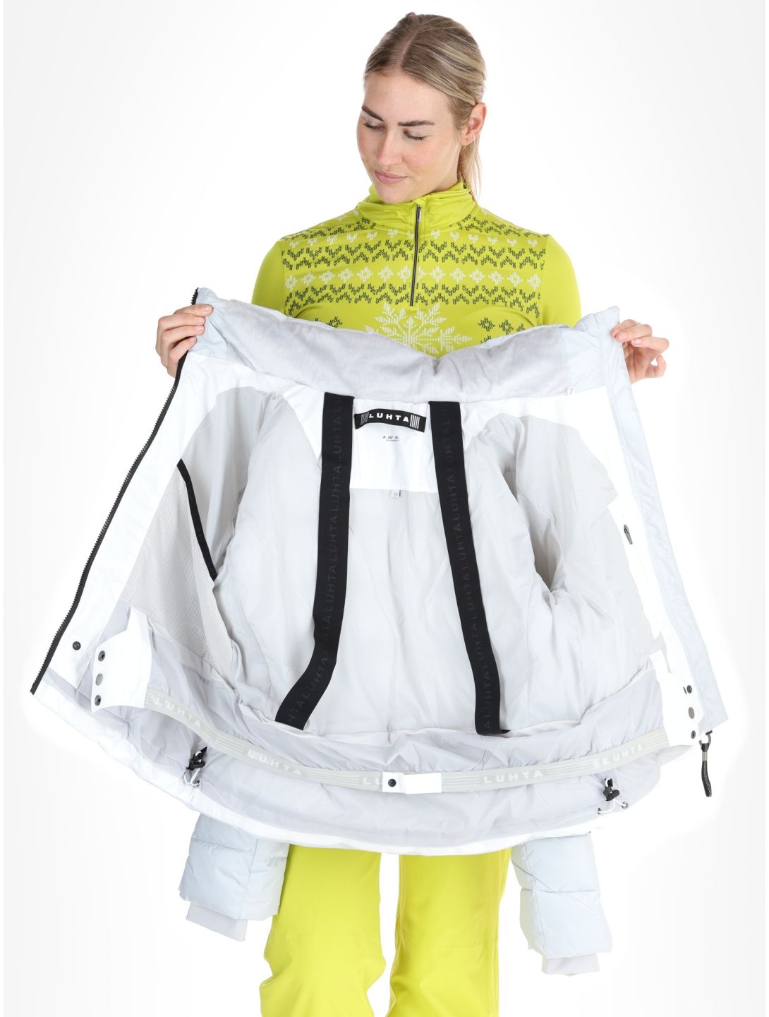 Luhta, Kiistala ski-jas dames Optic White wit 