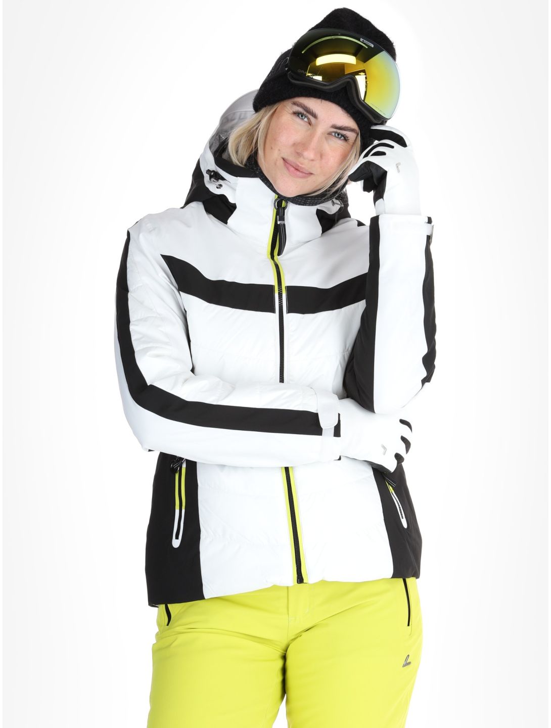 Luhta, Kitinen ski-jas dames Optic White wit 