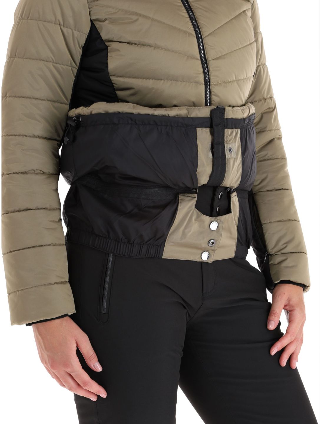 Luhta, Skalluvaara ski-jas dames Cafe Au Lait beige, zwart 