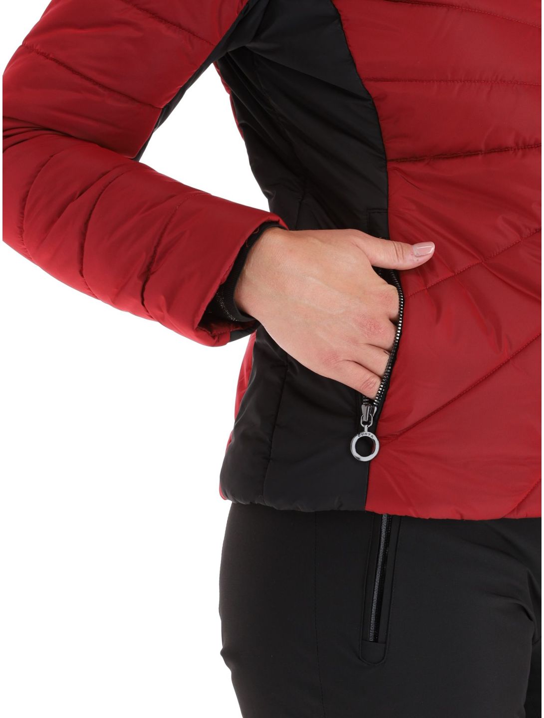 Luhta, Skalluvaara ski-jas dames Cranberry rood, zwart 