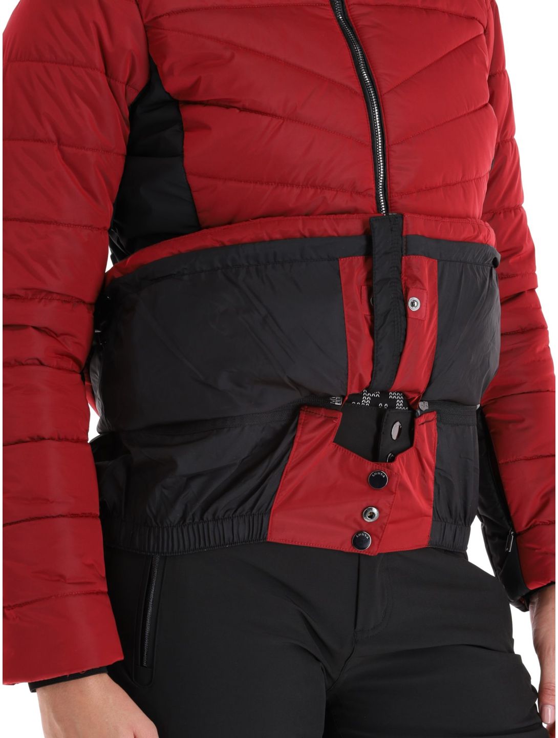 Luhta, Skalluvaara ski-jas dames Cranberry rood, zwart 