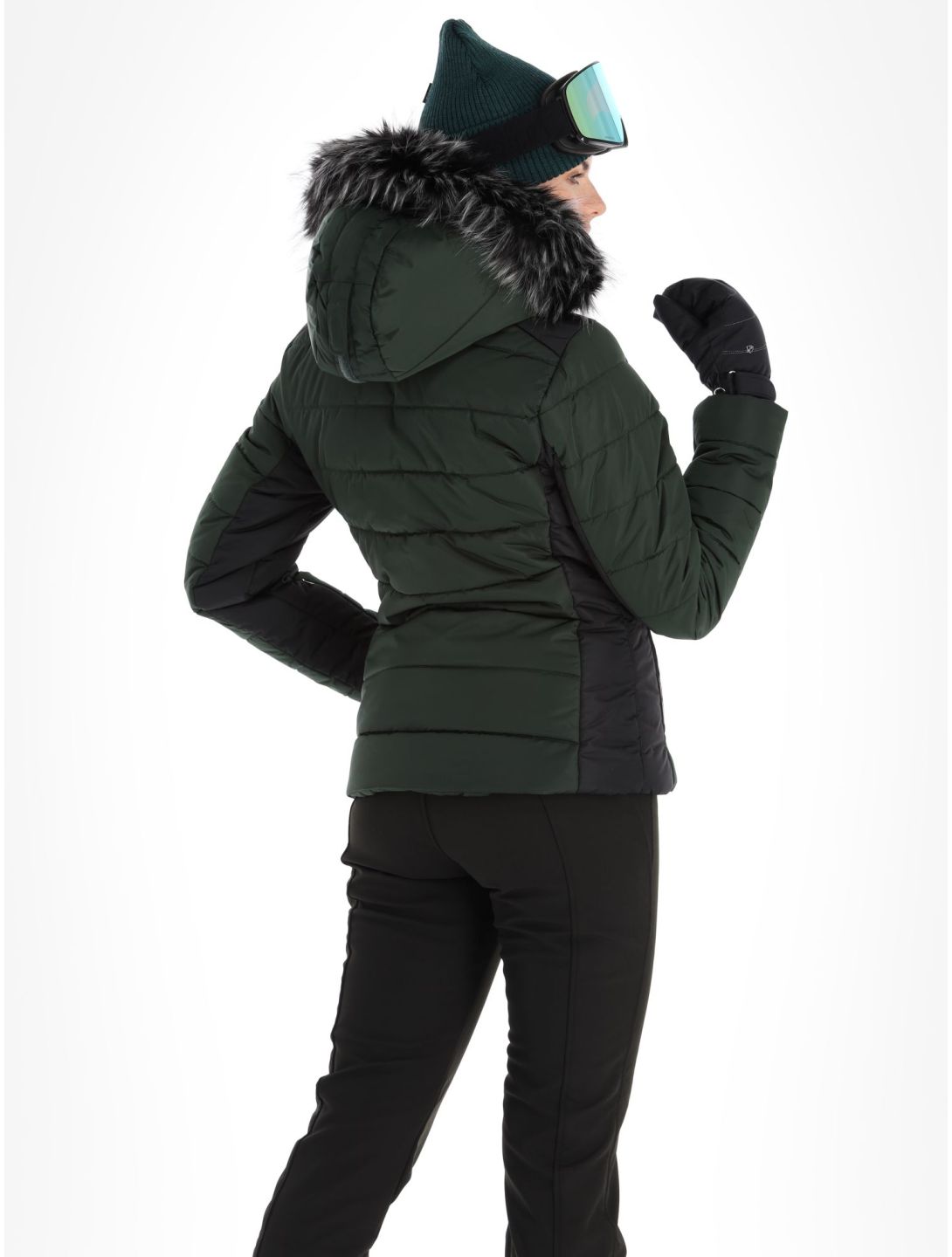 Luhta, Skalluvaara ski-jas dames Dark Green groen, zwart 