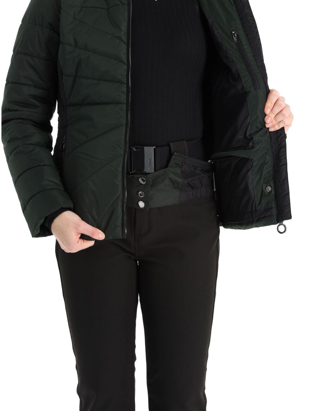 Luhta, Skalluvaara ski-jas dames Dark Green groen, zwart 