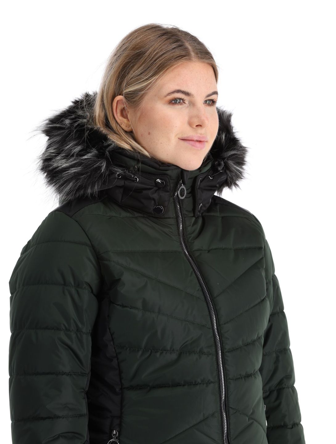 Luhta, Skalluvaara ski-jas dames Dark Green groen, zwart 