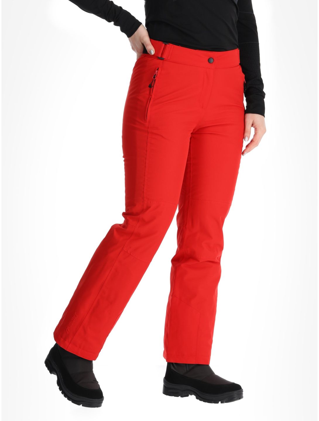 Maier Sports, Vroni Slim 2.0 skibroek kort model dames Salsa rood 