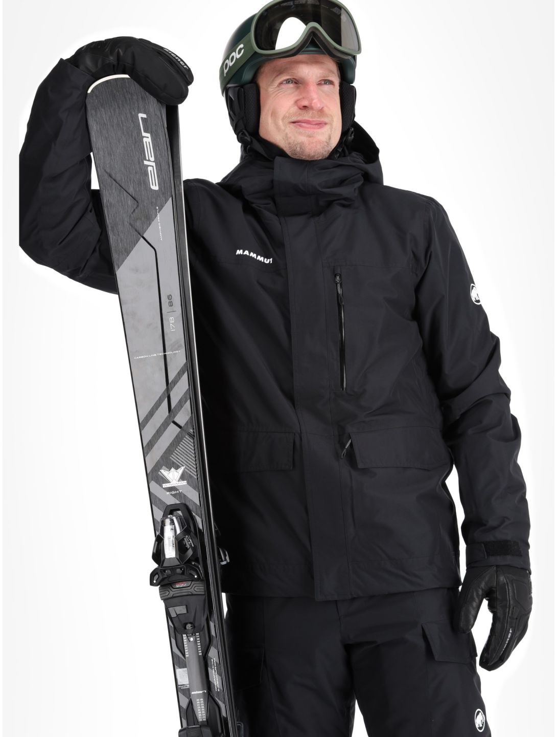 Mammut, Fall Line HS Thermo Hooded ski-jas heren Black zwart 