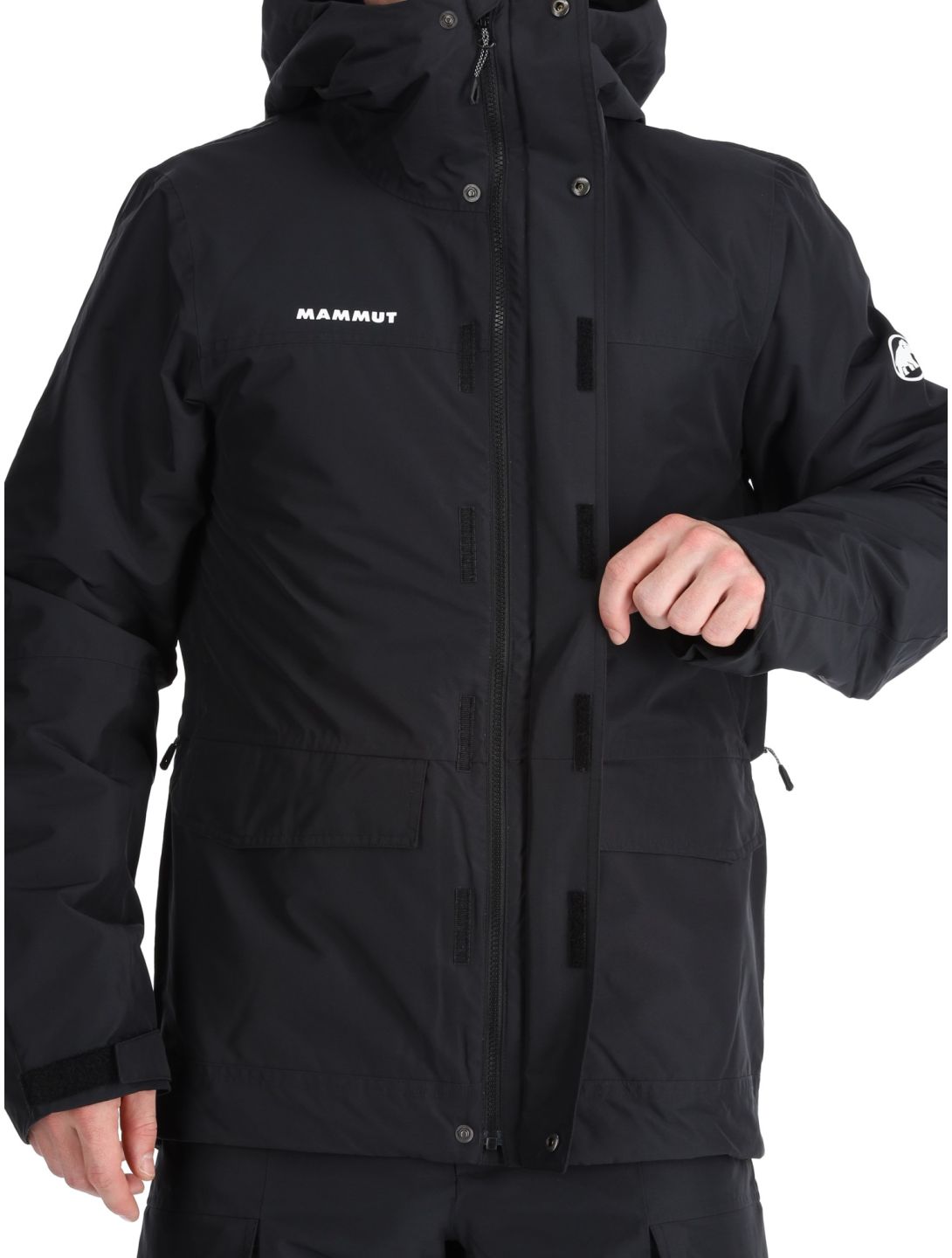 Mammut, Fall Line HS Thermo Hooded ski-jas heren Black zwart 