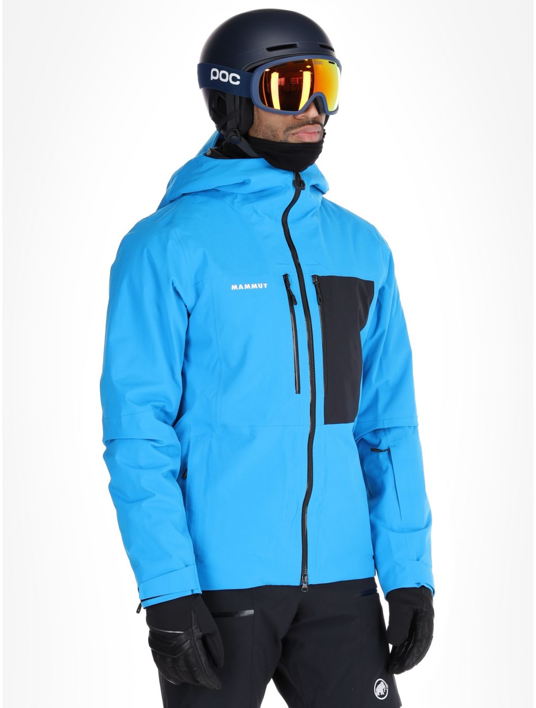 Mammut, Stoney HS Thermo Hooded ski-jas heren Glacier Blue / Black blauw, zwart 