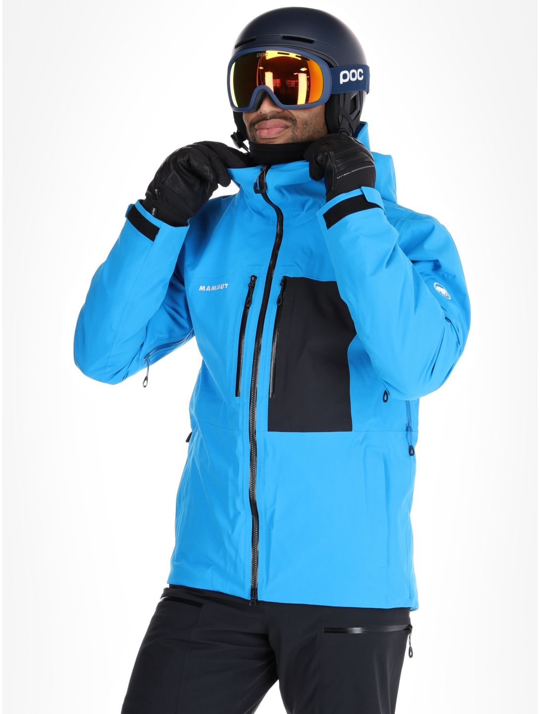 Mammut, Stoney HS Thermo Hooded ski-jas heren Glacier Blue / Black blauw, zwart 