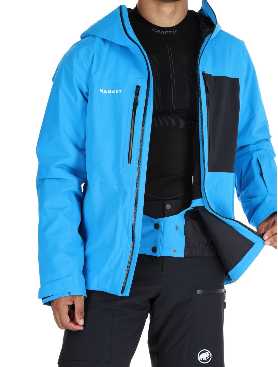 Mammut, Stoney HS Thermo Hooded ski-jas heren Glacier Blue / Black blauw, zwart 