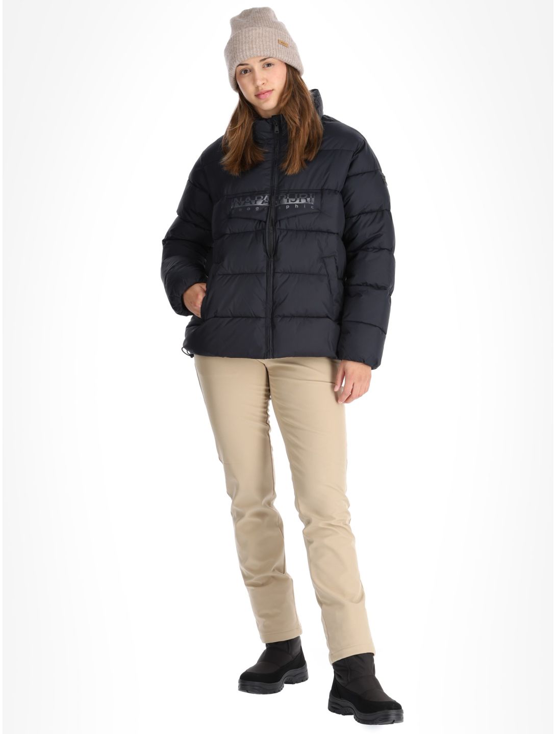 Napapijri, Puffer open W ski-jas dames Black zwart 