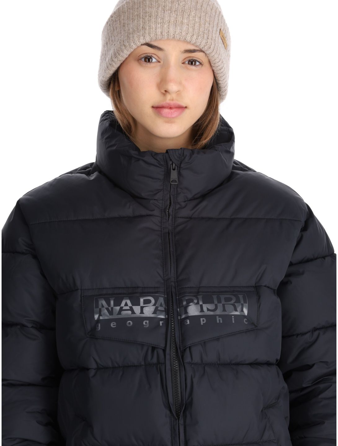 Napapijri, Puffer open W ski-jas dames Black zwart 