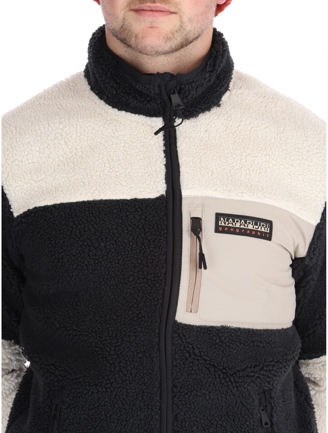 Napapijri, Yupik FZ 3 vest heren Black Natural Beige beige, zwart 