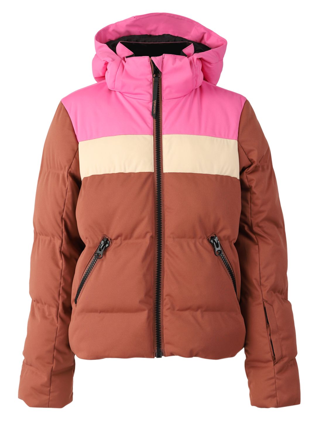 Brunotti Niagony ski jas kinderen Mahoganny bruin roze