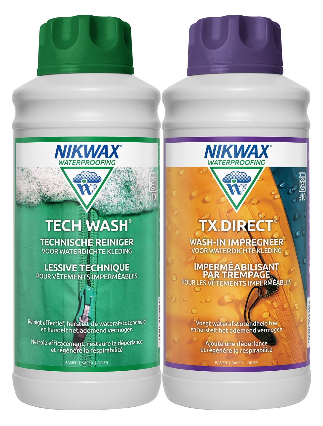 Nikwax, Twin 1 liter tech wash en TX direct was- & impregneermiddel unisex 