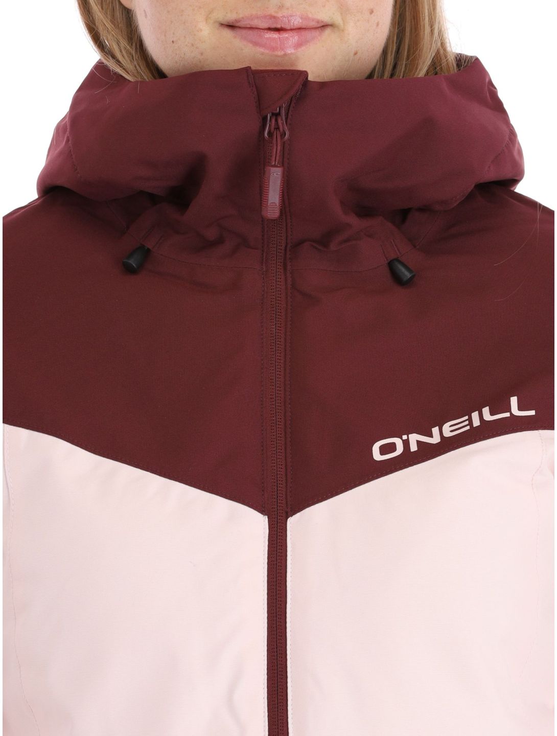 O'Neill, Aplite ski-jas dames Windsor Wine Colour Block bordeaux, roze 