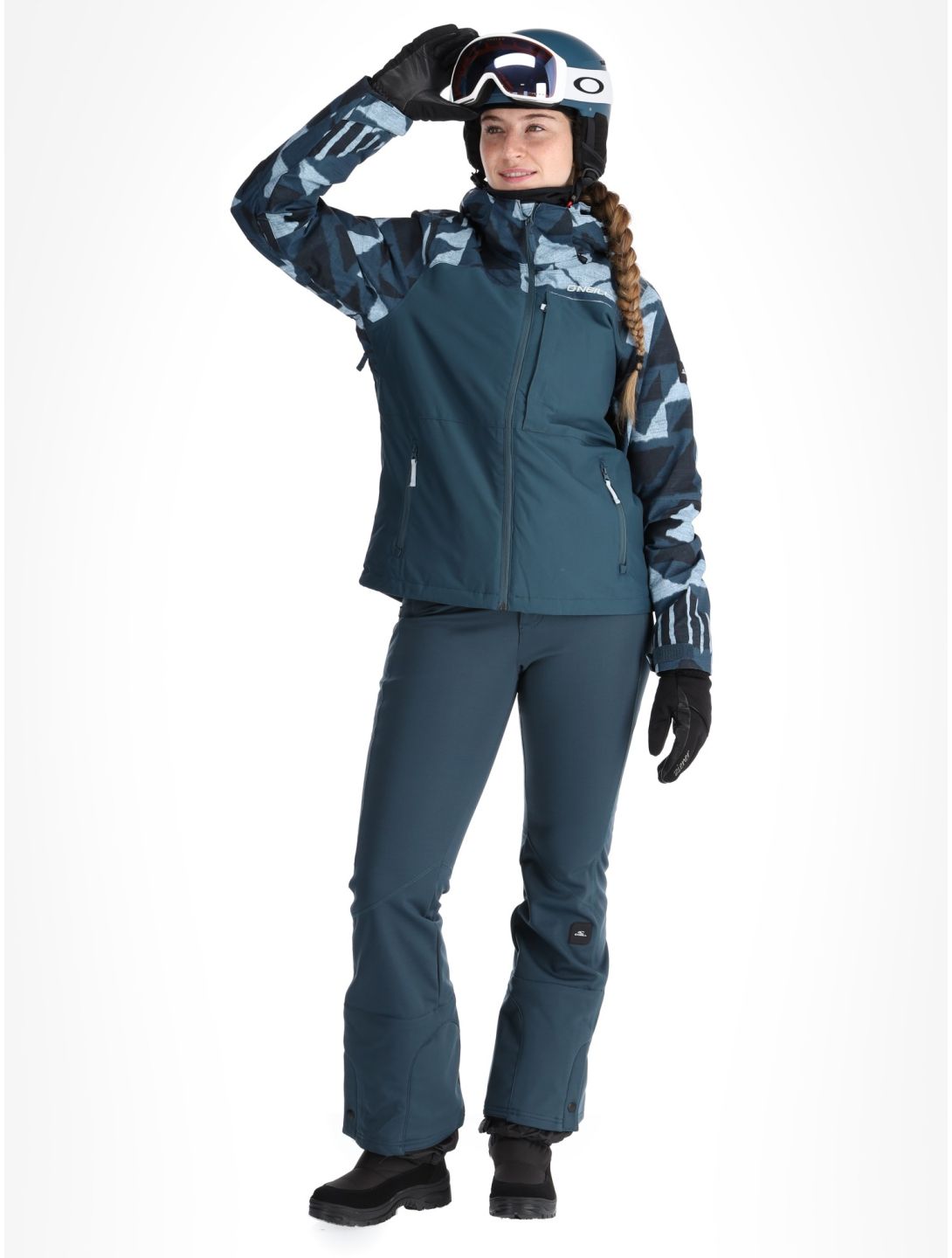 O'Neill, Aplite Plus ski-jas dames Blue Triangle Ikat blauw 