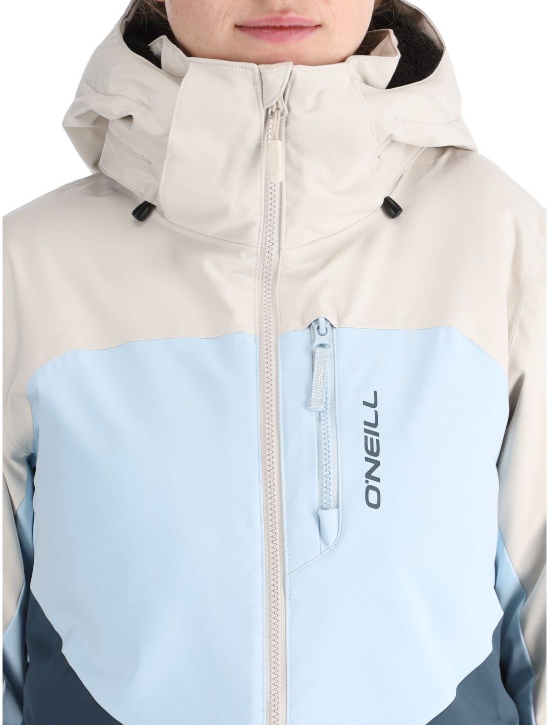 O'Neill, Carbonite Snow ski-jas dames Atmosphere Colour Block blauw, wit 