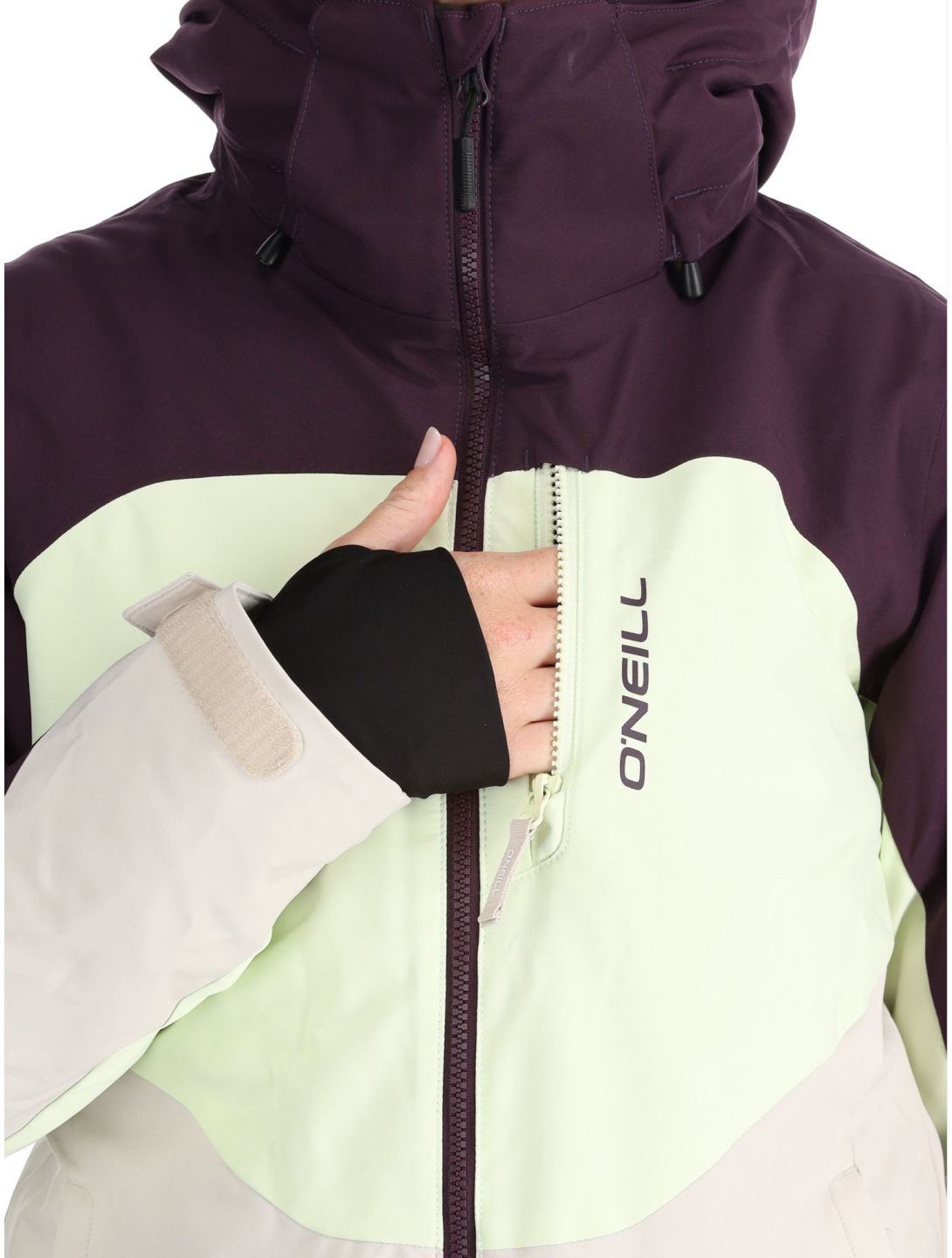 O'Neill, Carbonite Snow ski-jas dames Aubergine Colour Block paars, wit 