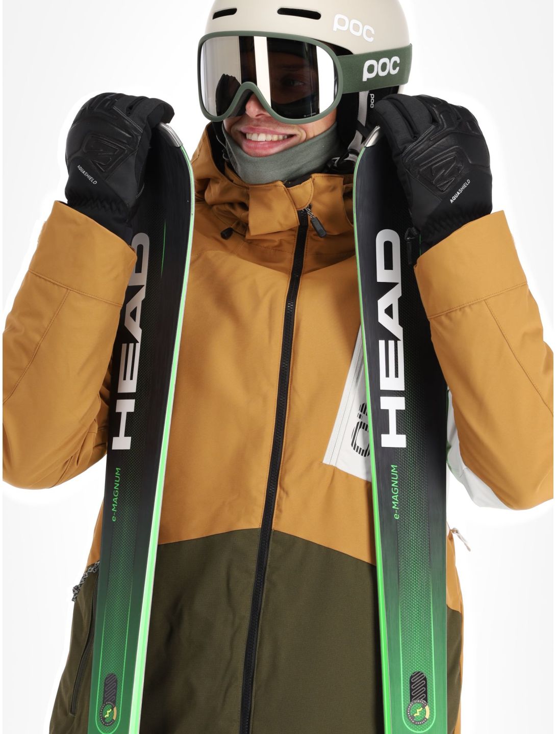 O'Neill, Jacksaw ski-jas heren Rich Caramel Colour block bruin, oranje 