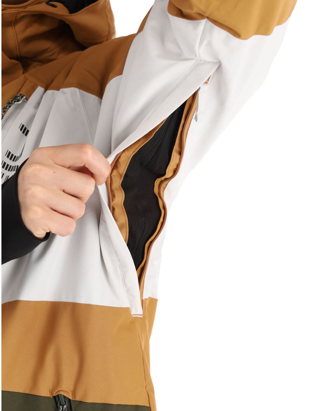 O'Neill, Jacksaw ski-jas heren Rich Caramel Colour block bruin, oranje 