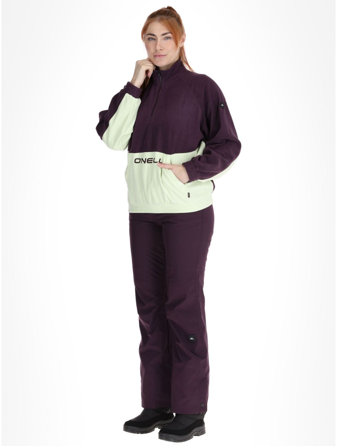 O'Neill, O'riginals Polartec 100HZ trui dames Aubergine Colour Block beige, paars 