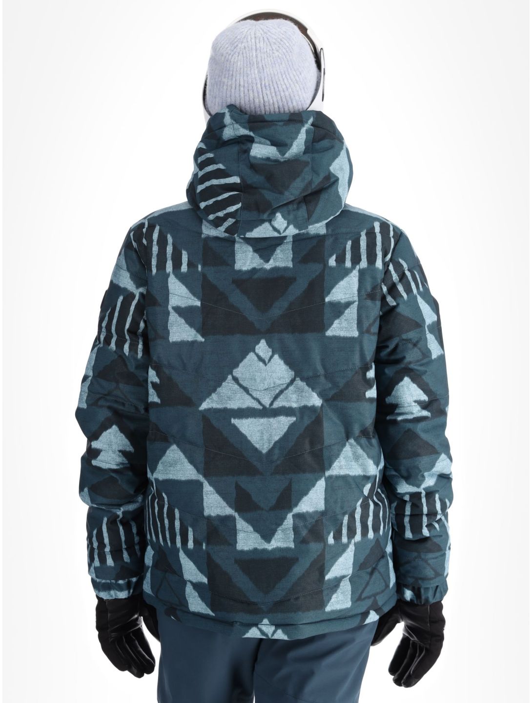 O'Neill, Z.E.N. Puffer Hybrid ski-jas dames Blue Triangle Ikat blauw 