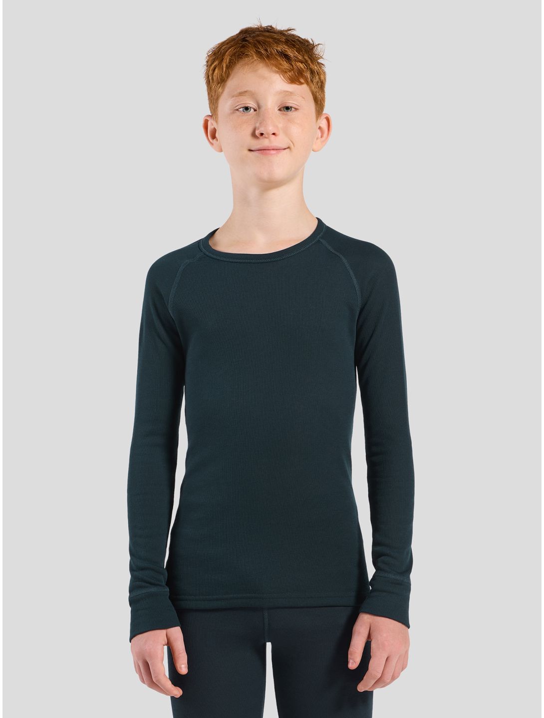 Odlo, Active Warm Eco thermoshirt kinderen Dark Sapphire blauw 