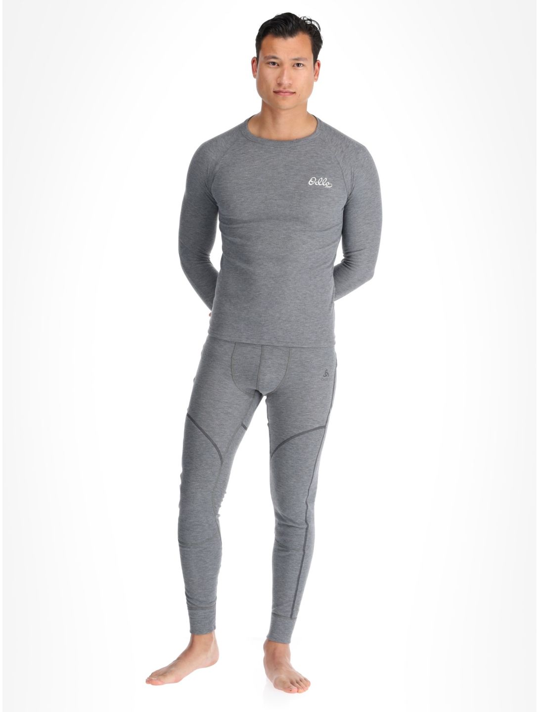 Odlo, Active Warm Originals thermoshirt heren Odlo Steel Grey Melange grijs 