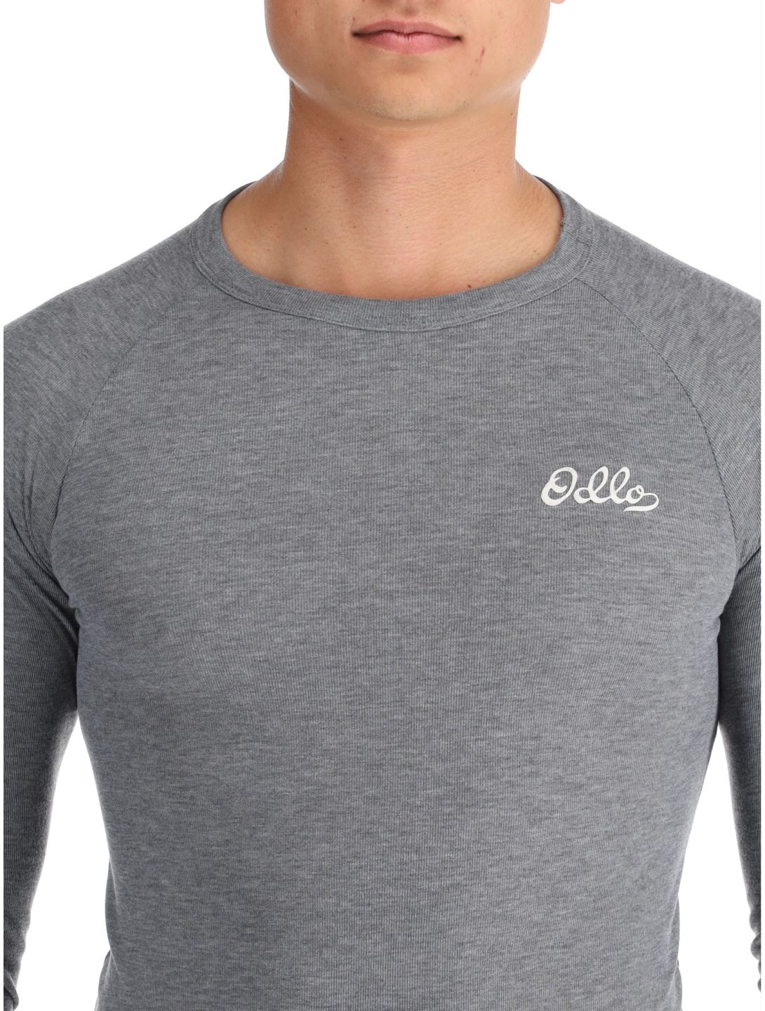 Odlo, Active Warm Originals thermoshirt heren Odlo Steel Grey Melange grijs 