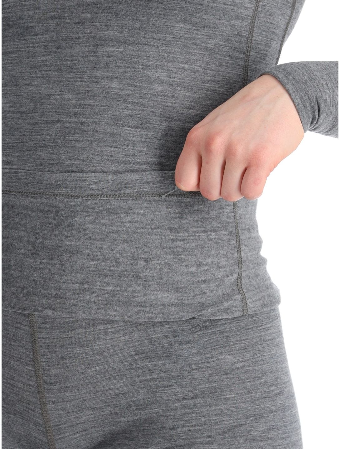 Odlo, Merino 200 thermoshirt dames Odlo Steel Grey Melange grijs 