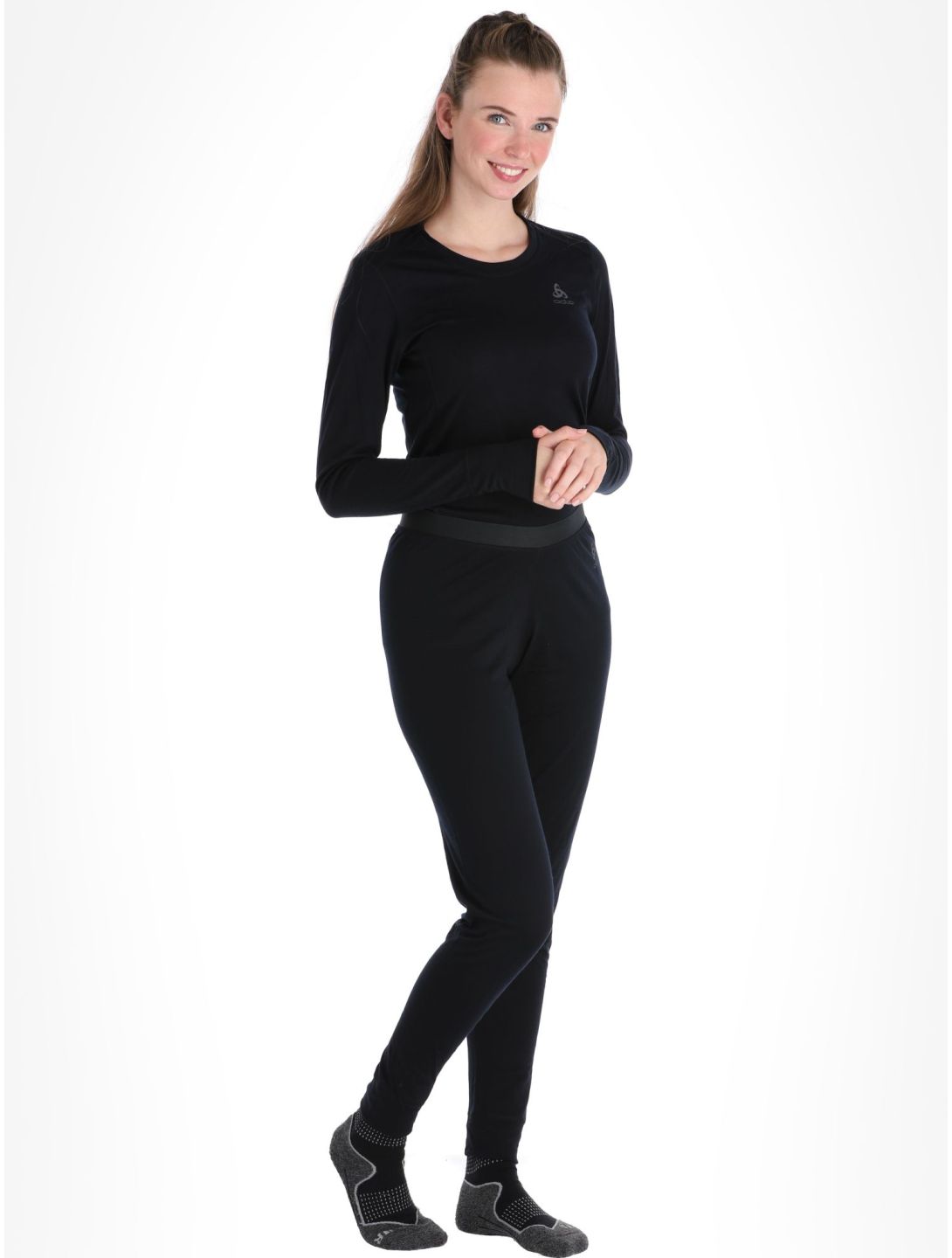 Odlo, Merino 200 thermobroek dames Black zwart 