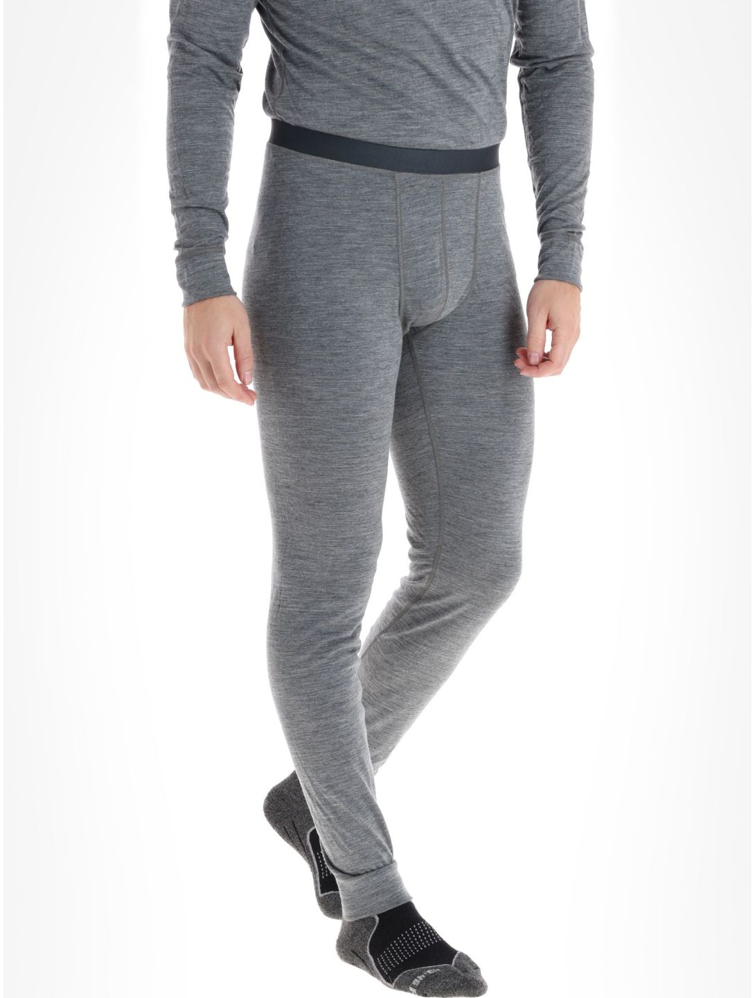 Odlo, Merino 200 thermobroek heren Odlo Steel Grey Melange grijs 