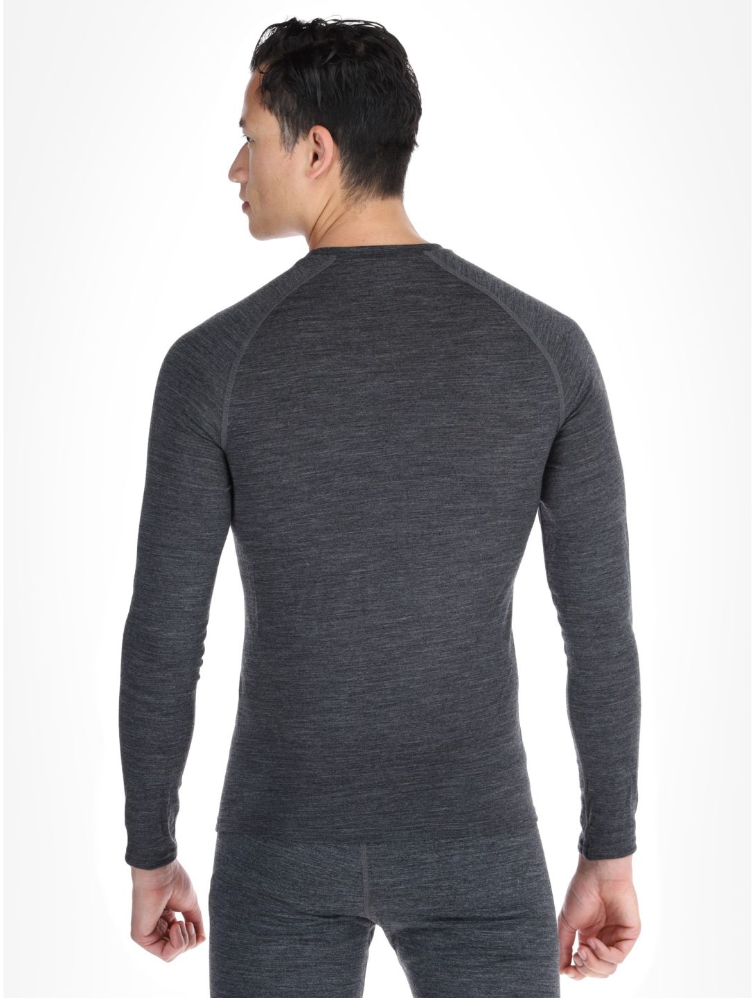 Odlo, Natural Performance PW 150 thermoshirt heren Grey Melange - Dark Grey Melange grijs 