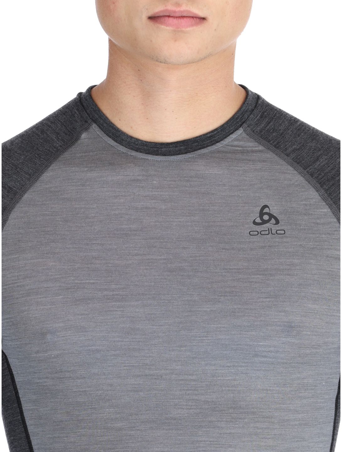 Odlo, Natural Performance PW 150 thermoshirt heren Grey Melange - Dark Grey Melange grijs 