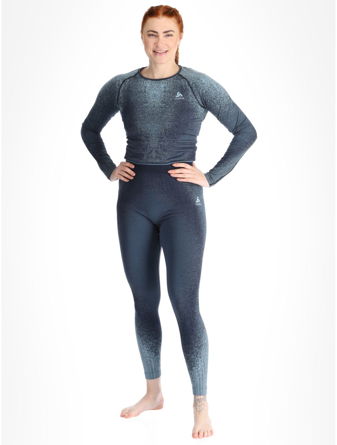 Odlo, Perfomance Eco thermobroek dames Provincial Blue blauw 