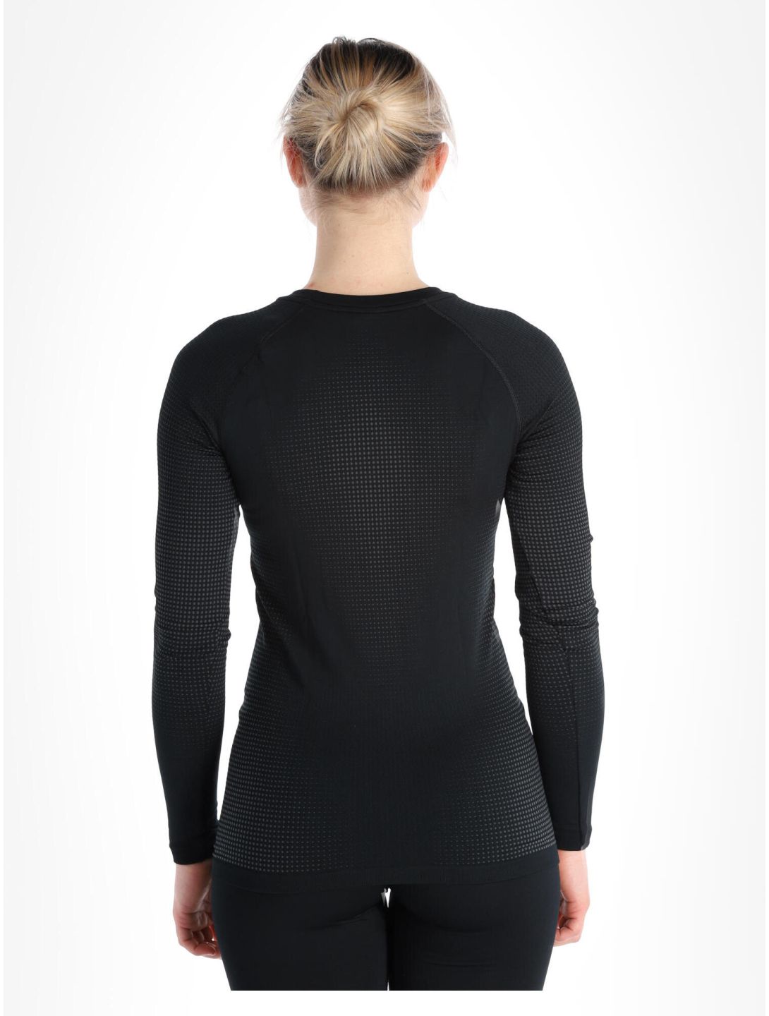 Odlo, Perfomance Warm Eco thermoshirt dames Black - Odlo Graphite Grey grijs, zwart 