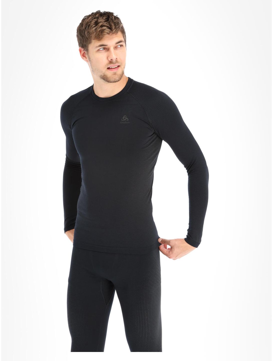 Odlo, Perfomance Warm Eco thermoshirt heren Black - Odlo Graphite Grey grijs, zwart 