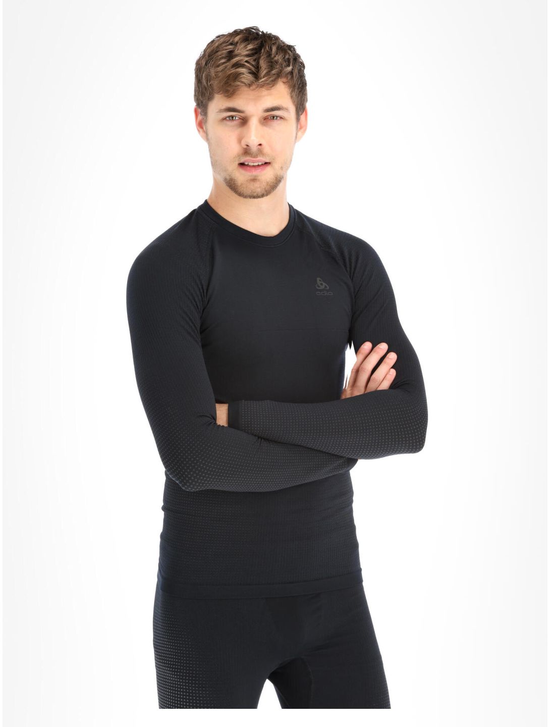 Odlo, Perfomance Warm Eco thermoshirt heren Black - Odlo Graphite Grey grijs, zwart 