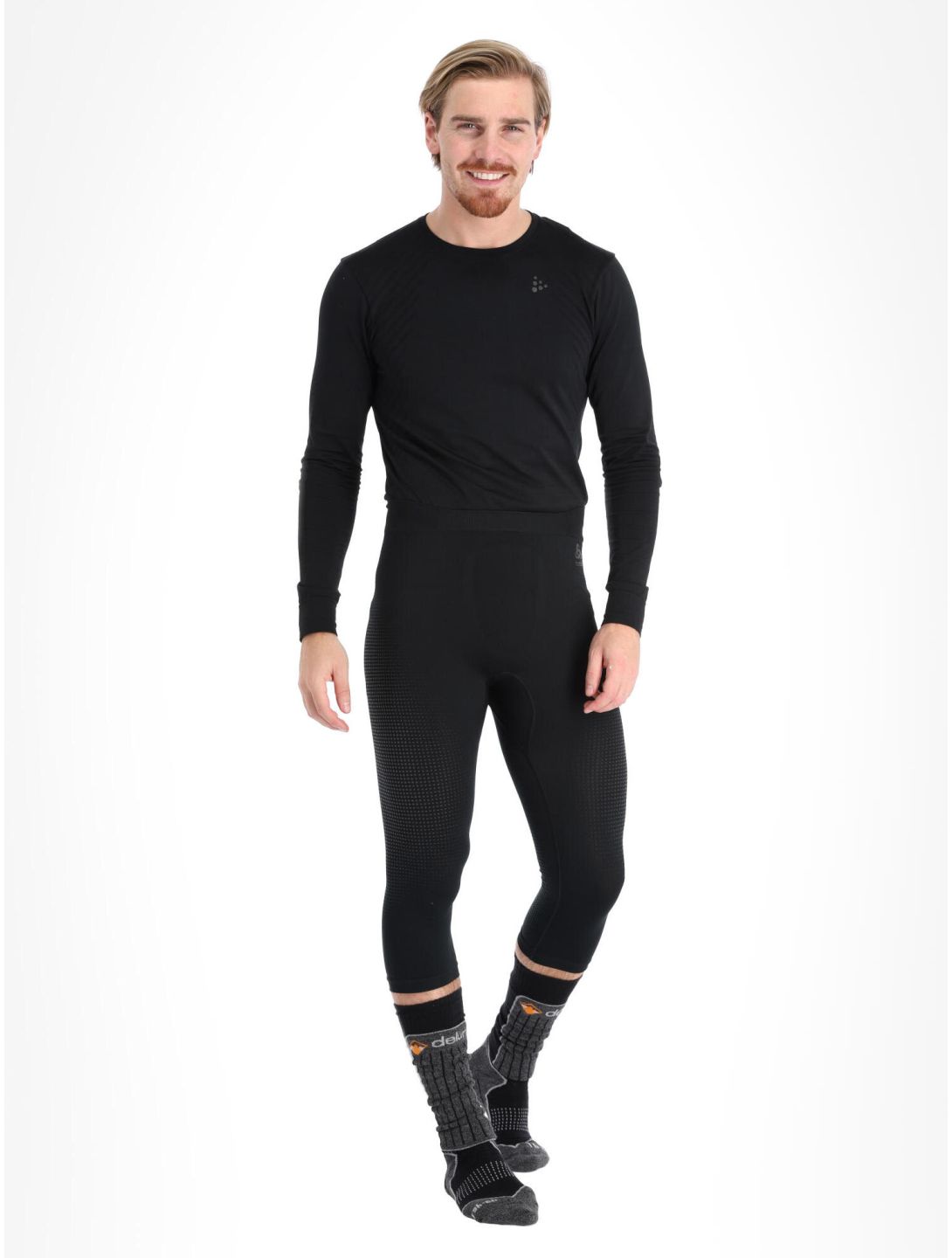 Odlo, Perfomance Warm Eco thermobroek heren Black - Odlo Graphite Grey grijs, zwart 