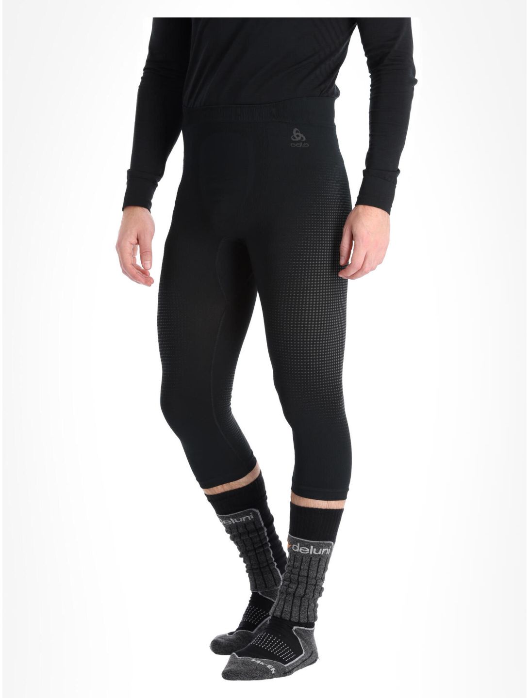 Odlo, Perfomance Warm Eco thermobroek heren Black - Odlo Graphite Grey grijs, zwart 