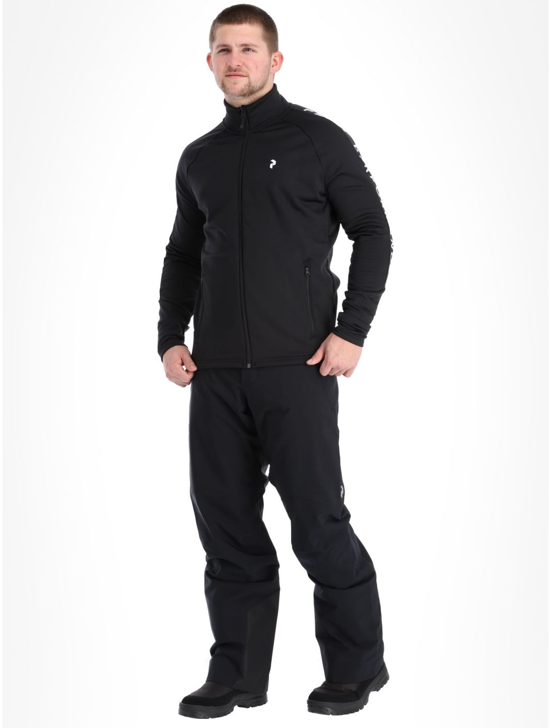 Peak Performance, M Rider Mid Zip vest heren Black-Black zwart 