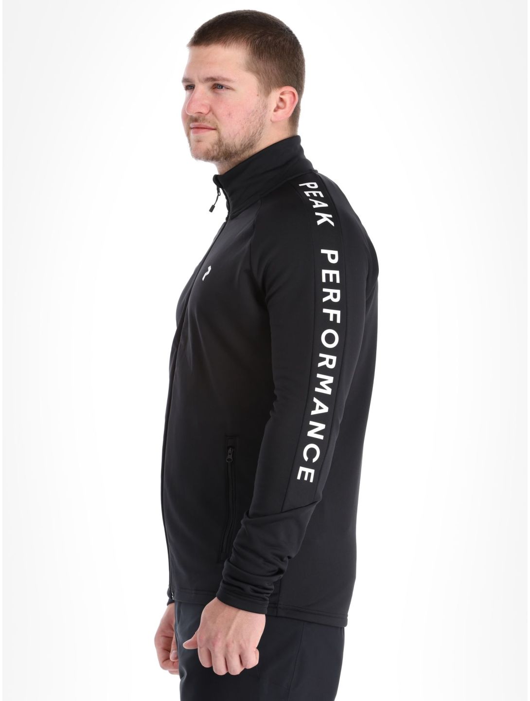 Peak Performance, M Rider Mid Zip vest heren Black-Black zwart 