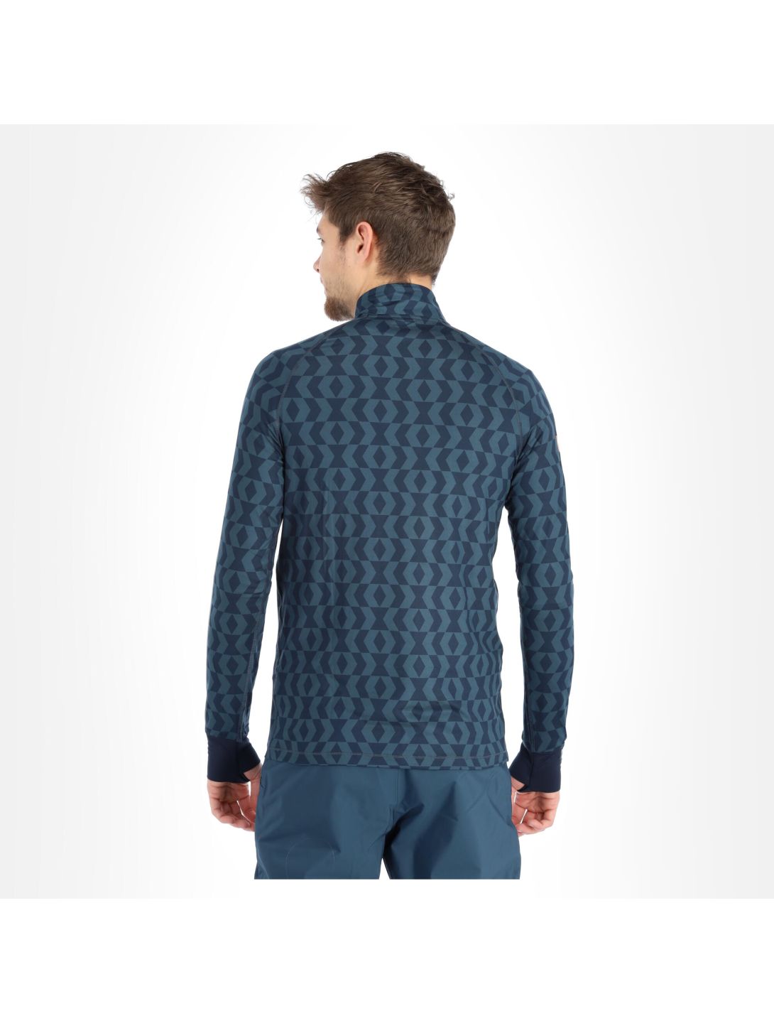 Peak Performance, Spirit Half Zip Printed thermoshirt heren pattern Blauw