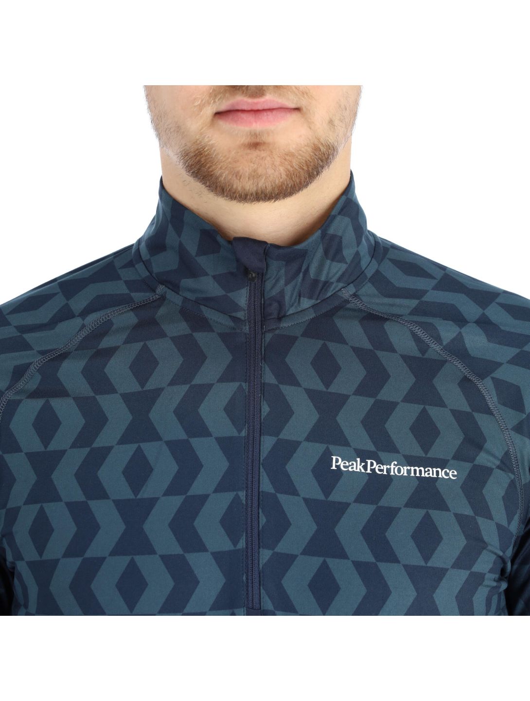 Peak Performance, Spirit Half Zip Printed thermoshirt heren pattern Blauw