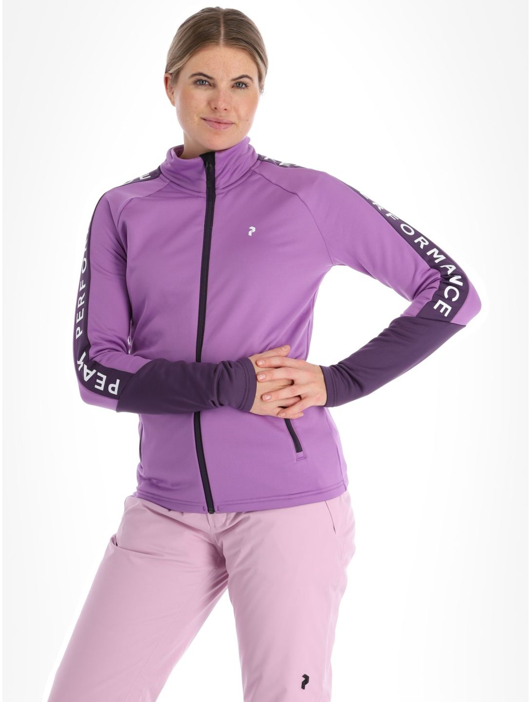 Peak Performance, W Rider Mid Zip vest dames Action Lilac Indigo paars 